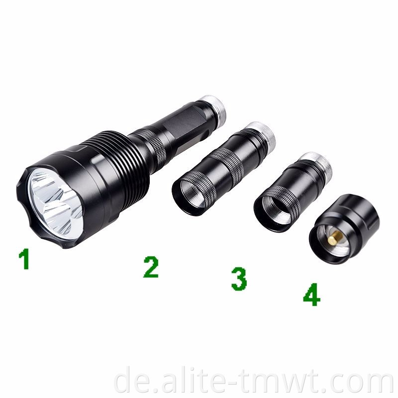 500 m Strahl Long -Range -Spotlicht -Torch T6 LED Hochleistungsblitzlicht